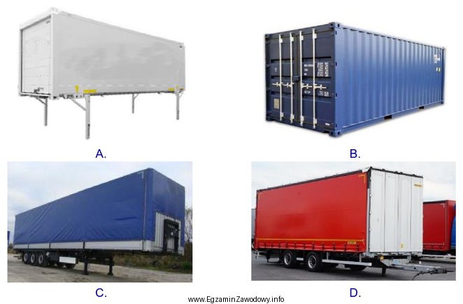 Który rysunek nie przedstawia intermodalnej jednostki transportowej (UTI)?