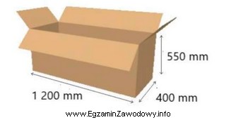 Ile minimum kartonów, o parametrach przedstawionych na rysunku, należ