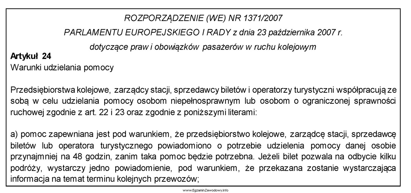 Pasażer z niepełnosprawnością potrzebujący asysty powinien 