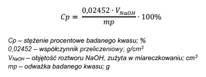 W celu sprawdzenia stężenia kwasu siarkowego(VI) odważ