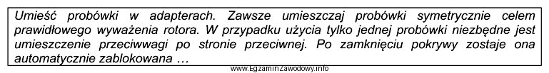 W zamieszczonym opisie przedstawiono fragment instrukcji obsługi