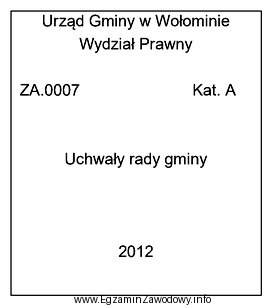 Do której grupy rzeczowej jednolitego rzeczowego wykazu akt organó