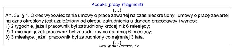 Łączny staż pracy pracownika wynosi 10 lat. U obecnego 