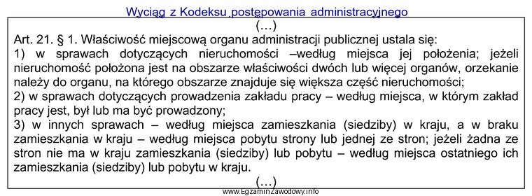 Strona mieszka w powiecie głogowskim, a kupiła nieruchomoś