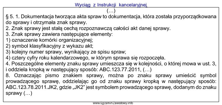 Który znak sprawy powinno otrzymać pismo zredagowane w 2024 roku 