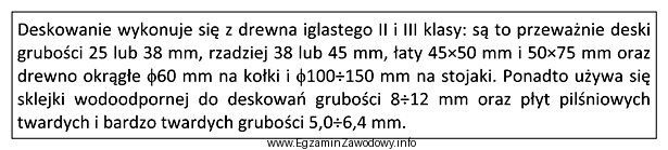 Określ, na podstawie przedstawionego opisu, jakiej grubości sklejkę 