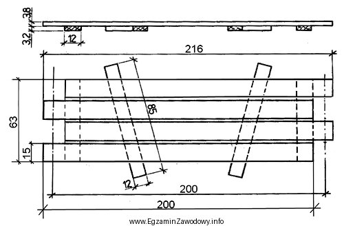 Przedstawioną na rysunku płytę pomostową rusztowania stojakowego należy 