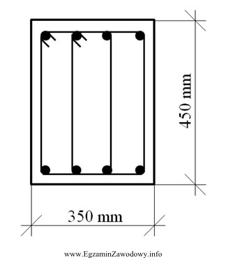 Jaki rodzaj strzemion zastosowano w belce żelbetowej, której 