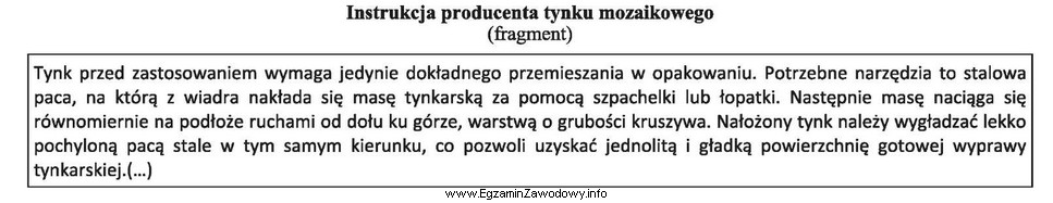 Na podstawie fragmentu instrukcji wskaż, którym narzędziem i 