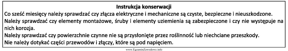 Czynności przedstawione w instrukcji dotyczą konserwacji