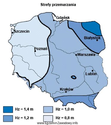 Na podstawie przedstawionej mapy wskaż, w którym z miast 