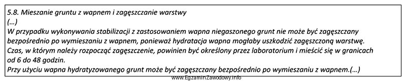 Na podstawie przedstawionego fragmentu specyfikacji technicznej oceń, o której 