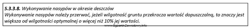 Na podstawie informacji zawartych w zamieszczonym fragmencie Specyfikacji Technicznych okreś