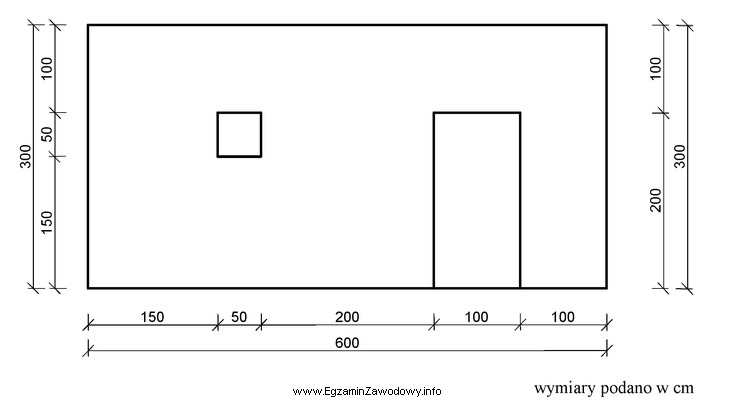 Ściana działowa przedstawiona na rysunku zostanie wykonana z 