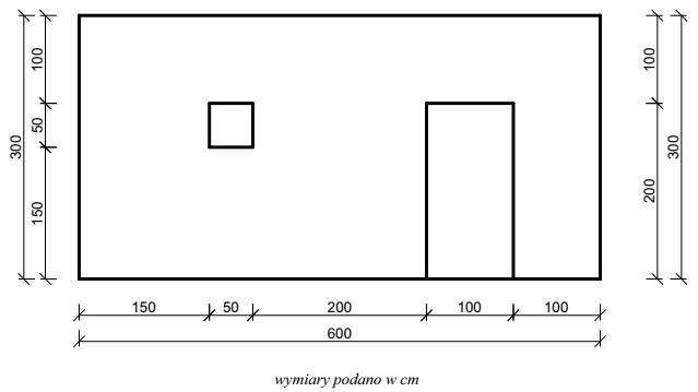Ściana działowa przedstawiona na rysunku zostanie wykonana z 