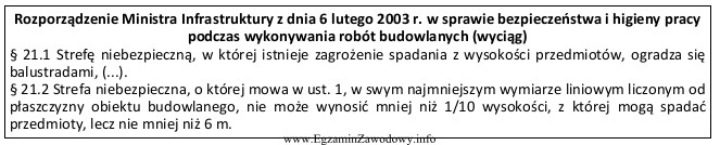 Na podstawie przedstawionego wyciągu z rozporządzenia, określ 