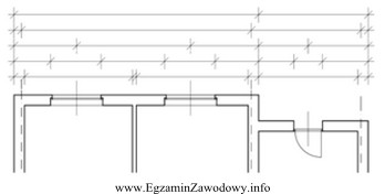 Na linii wymiarowej, położonej najbliżej rzutu poziomego, 