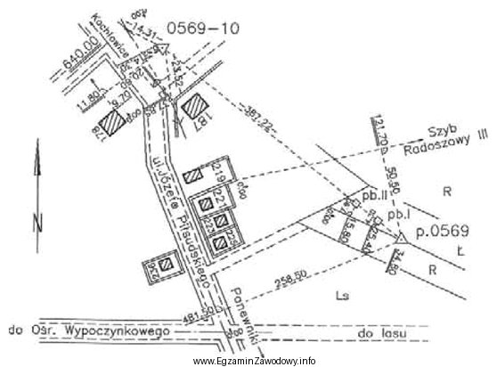 Na przedstawionym opisie topograficznym punkt poziomej osnowy geodezyjnej o numerze 0569