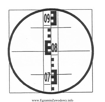 Odczyt kreski środkowej na łacie w niwelatorze wynosi
