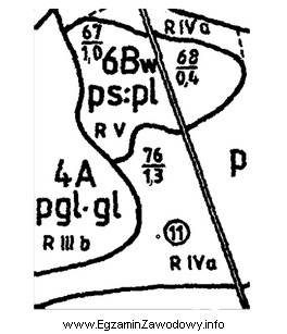 Cyfra 4 w oznaczeniu 4A na przedstawionym fragmencie mapy glebowo-rolniczej oznacza