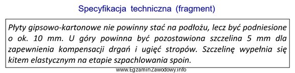 Na podstawie fragmentu specyfikacji technicznej wskaż, na jaką długoś