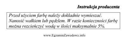 Na podstawie instrukcji producenta oblicz maksymalną ilość wody, któ