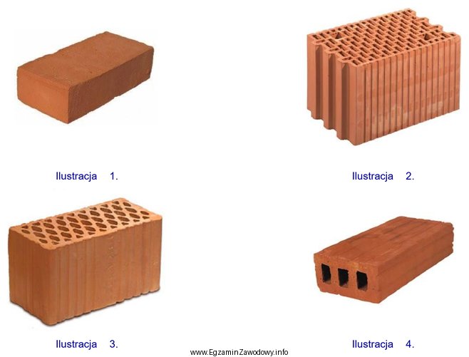 Na której ilustracji przedstawiono element ceramiczny stosowany do murowania 