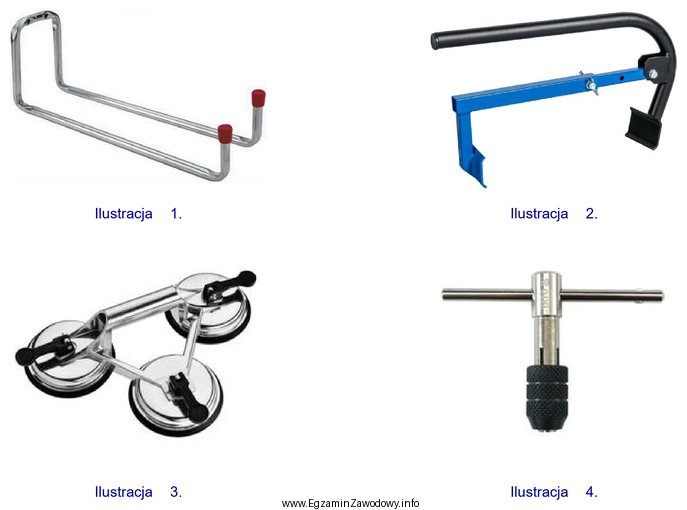 Na której ilustracji przedstawiono chwytak do przenoszenia cegieł?