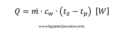 Oblicz temperaturę zasilania do grzejnika o mocy 840 W przez któ