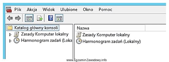 Aby uruchomić konsolę przedstawioną na rysunku, należy wpisać w 