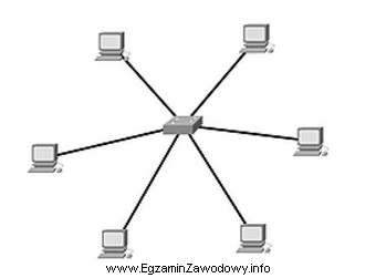 Rysunek przedstawia fizyczną topologię