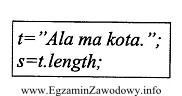 Zamieszczony w ramce fragment skryptu w języku JavaScript