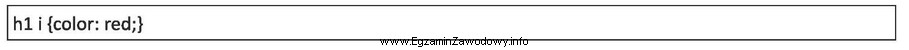 W języku CSS zdefiniowano następujące formatowanie.<p>