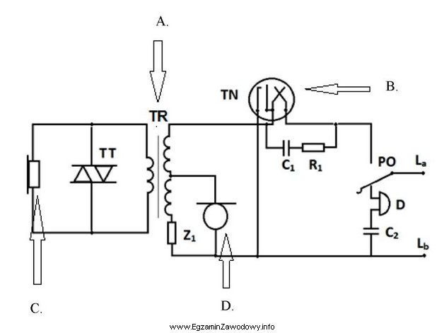 Element przetwarzający sygnały elektryczne na falę akustyczną na 