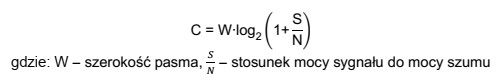 Za pomocą przedstawionego wzoru, wynikającego w twierdzenia Shannona, moż