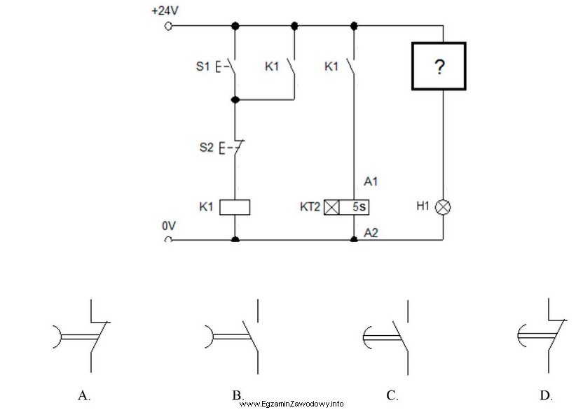 Który symbol należy umieścić na schemacie w 