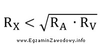 Wartość błędu przy pomiarze rezystancji metodą techniczną 