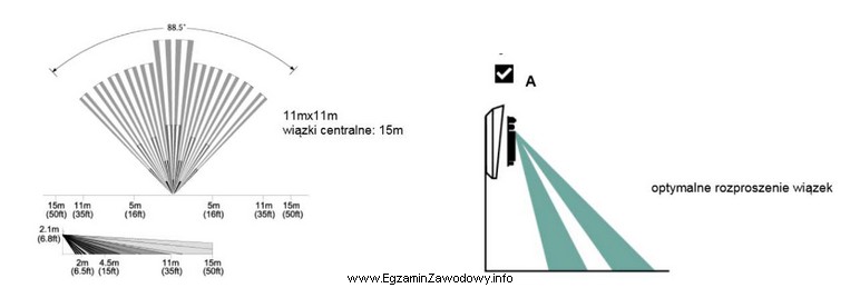 Pasywna czujka podczerwieni charakteryzuje się największą czułością, 