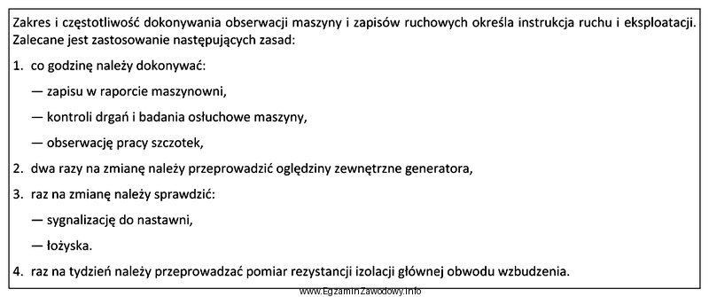 Na podstawie zamieszczonego fragmentu instrukcji określ, jak często 