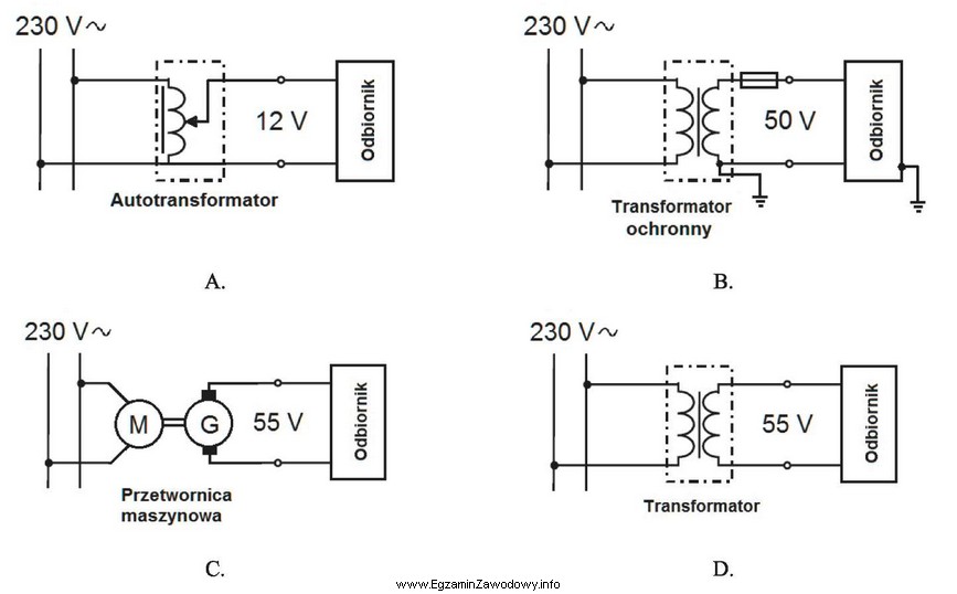 Który z przedstawionych na rysunkach układów zasilają