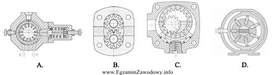 Pompa hydrauliczna z tłokowymi elementami roboczymi jest przestawiona na 