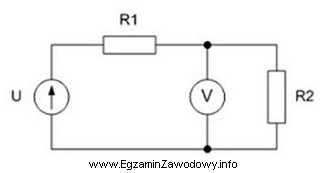 Przedstawiony na schemacie układ pomiarowy służy do 