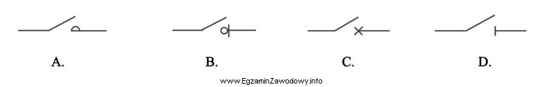 Na którym rysunku przedstawiono symbol graficzny rozłącznika?