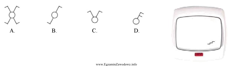 Łącznik przedstawiony na zdjęciu oznaczamy symbolem graficznym