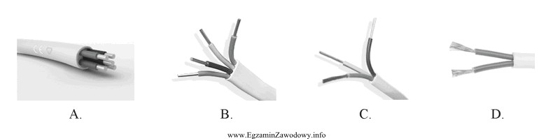 Przewód OMY 2x0,5 300/300 V przedstawia zdjęcie