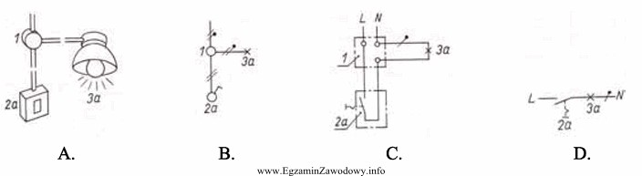 Fragment dokumentacji technicznej określonej jako schemat zasadniczy (ideowy) znajduje 