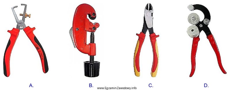 Do przecinania rur miedzianych należy zastosować narzędzie przedstawione 