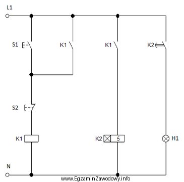 Układ sterowania elektrycznego, którego schemat przedstawiono na rysunku, 