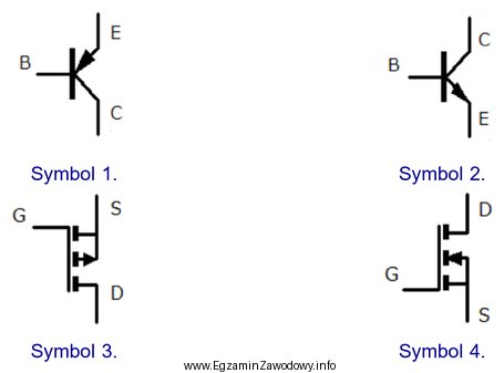 Który symbol przedstawia na schemacie elektronicznym tranzystor unipolarny MOSFET 