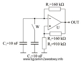 Przedstawiony układ to przerzutnik astabilny generujący drgania o 
